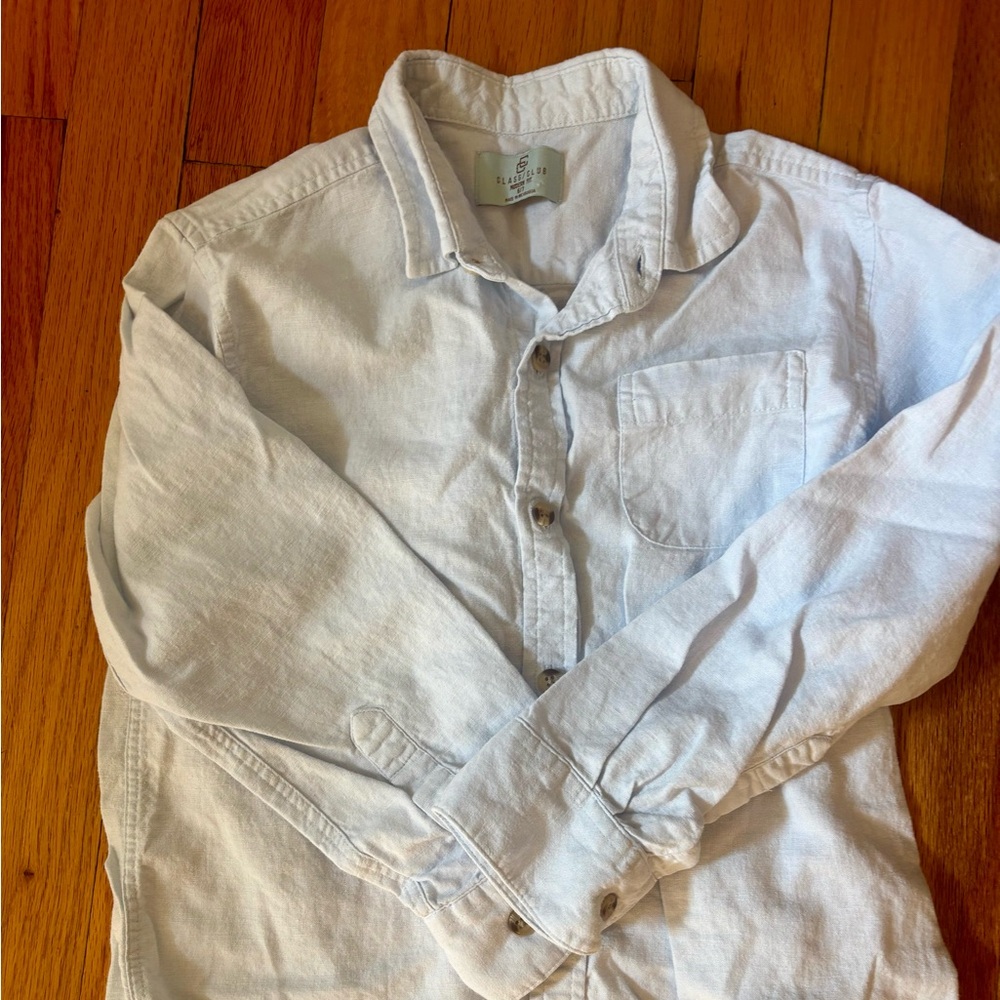 Size 6/7 Chambray long sleeved button up boys shirts